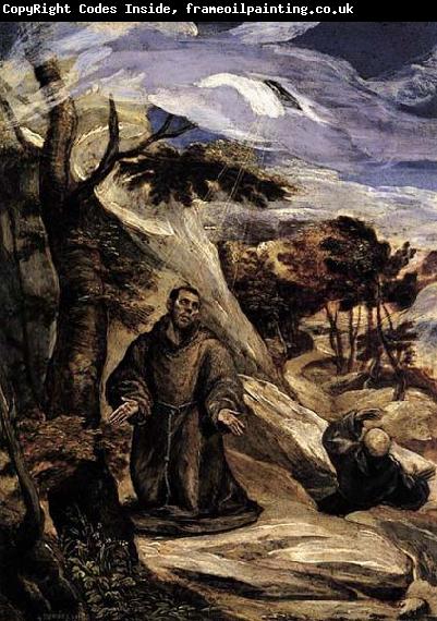GRECO, El St Francis Receiving the Stigmata